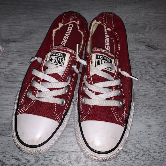 burgundy shoreline converse